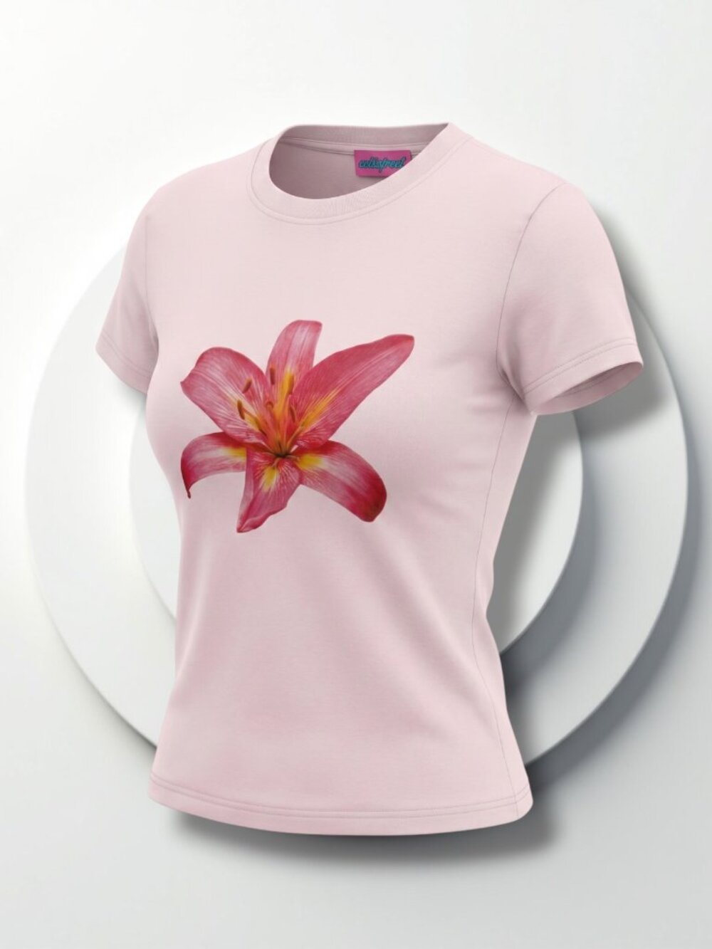 Edikted Light Pink Lily Bloom Graphic Say Something Nice Tee S